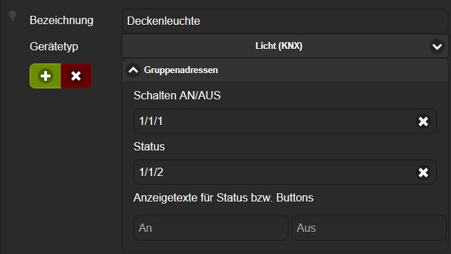 Licht hinzufügen (KNX)